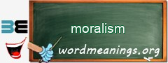 WordMeaning blackboard for moralism